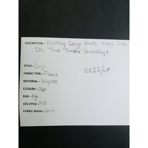 Hunting Cargo Pants Men's Size 2XL True Timber Camouflage - Picture 8 of 9